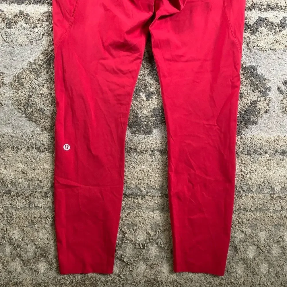 Lululemon Fast & Free 7/8 Tights ll Non-Reflective Nulux 10 Dark Red